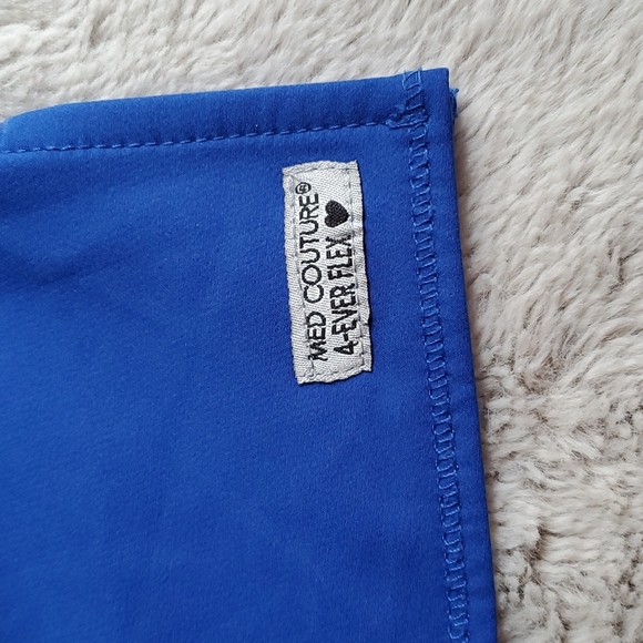 (3408) MED COUTURE 4-Ever Flex Keyhole Neckline Impact Top-Royal Blue-EUC-Sz S - Picture 10 of 14